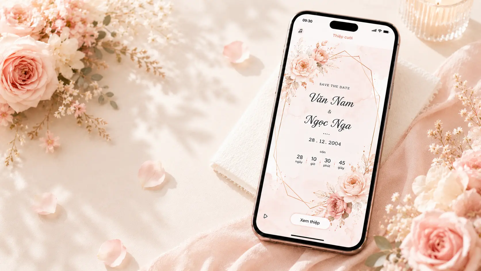 Thiệp mời cưới di động thông minh và tinh tế