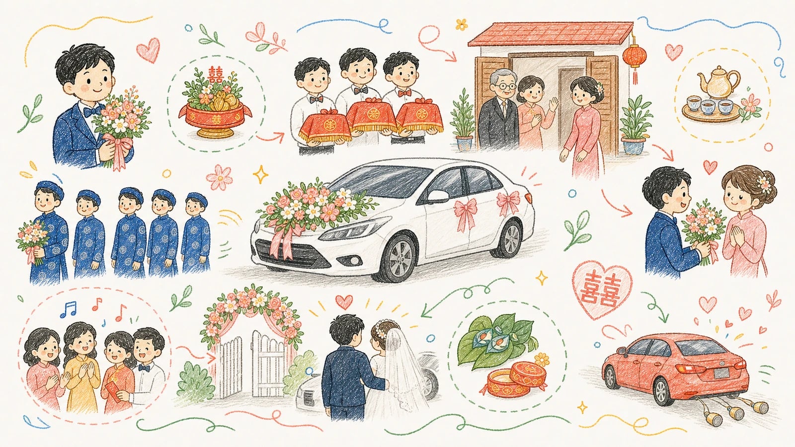 Nghi thức rước dâu: trình tự cơ bản để hai bên gia đình đỡ lúng túng