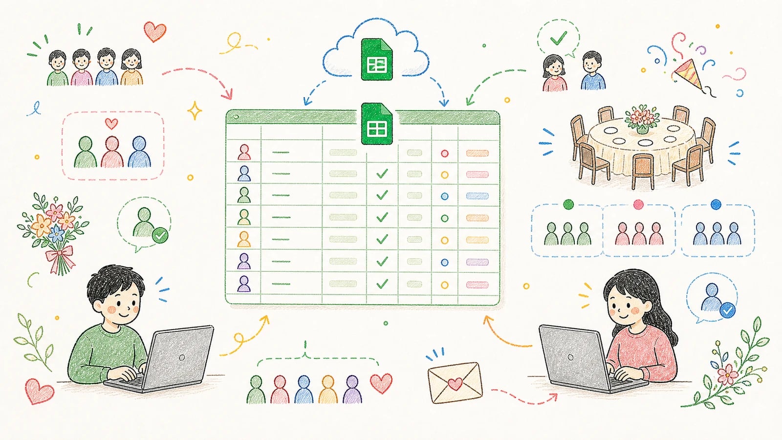 Quản lý khách mời bằng Google Sheets: tiện khi hai người cùng cập nhật