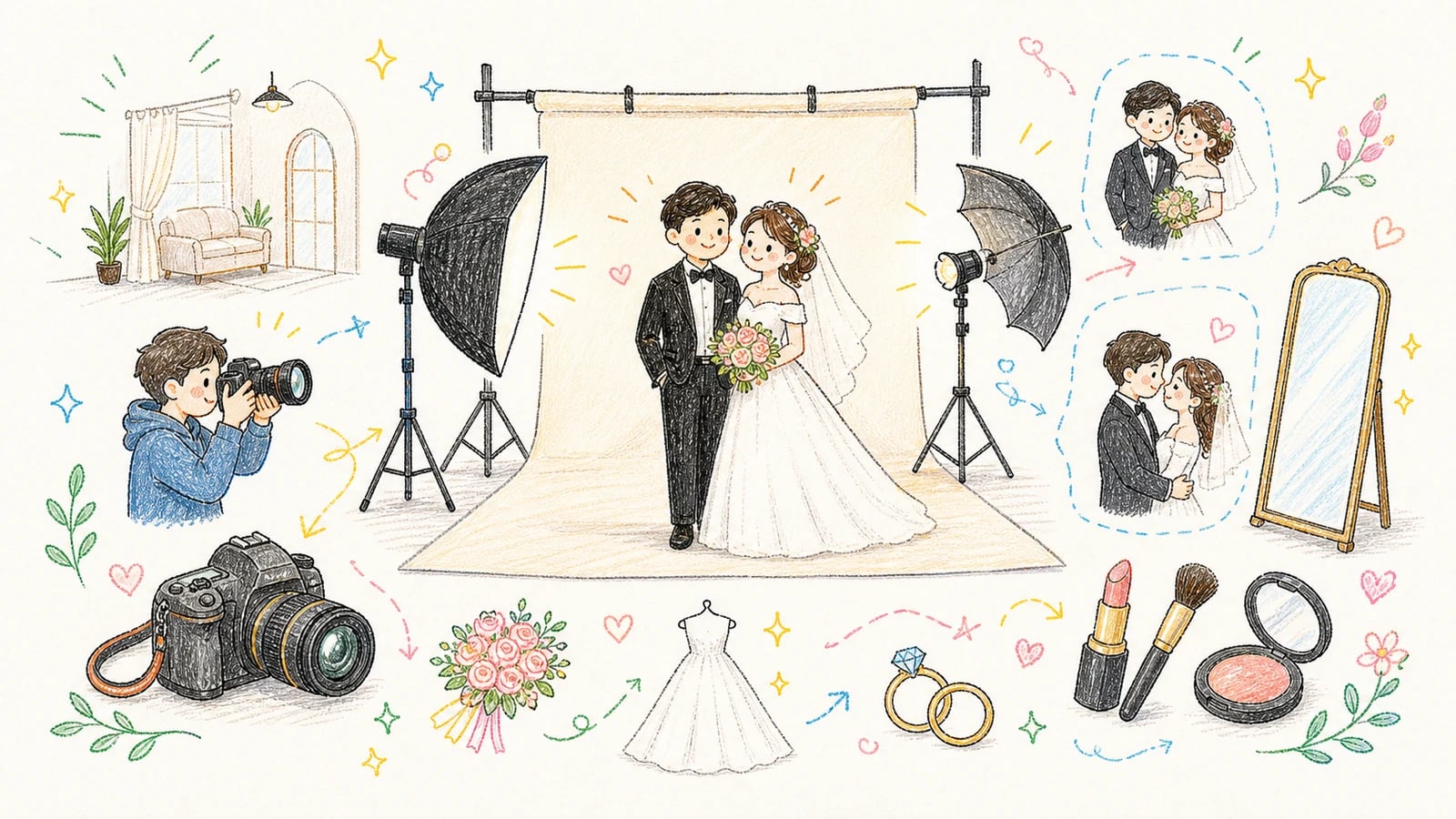 Chụp ảnh cưới studio: hợp với ai và nên lưu ý điều gì