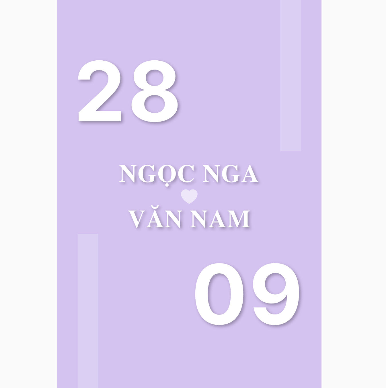 Thiệp cưới Online - Ngày lễ đơn giản - Lavender