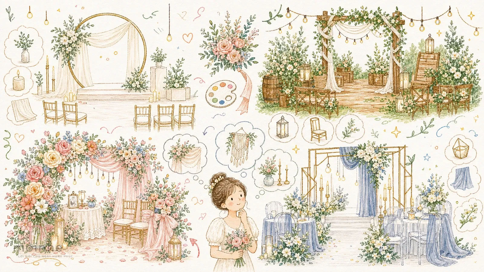 Cách chọn phong cách trang trí cưới: đừng chọn chỉ vì thấy đẹp trên mạng