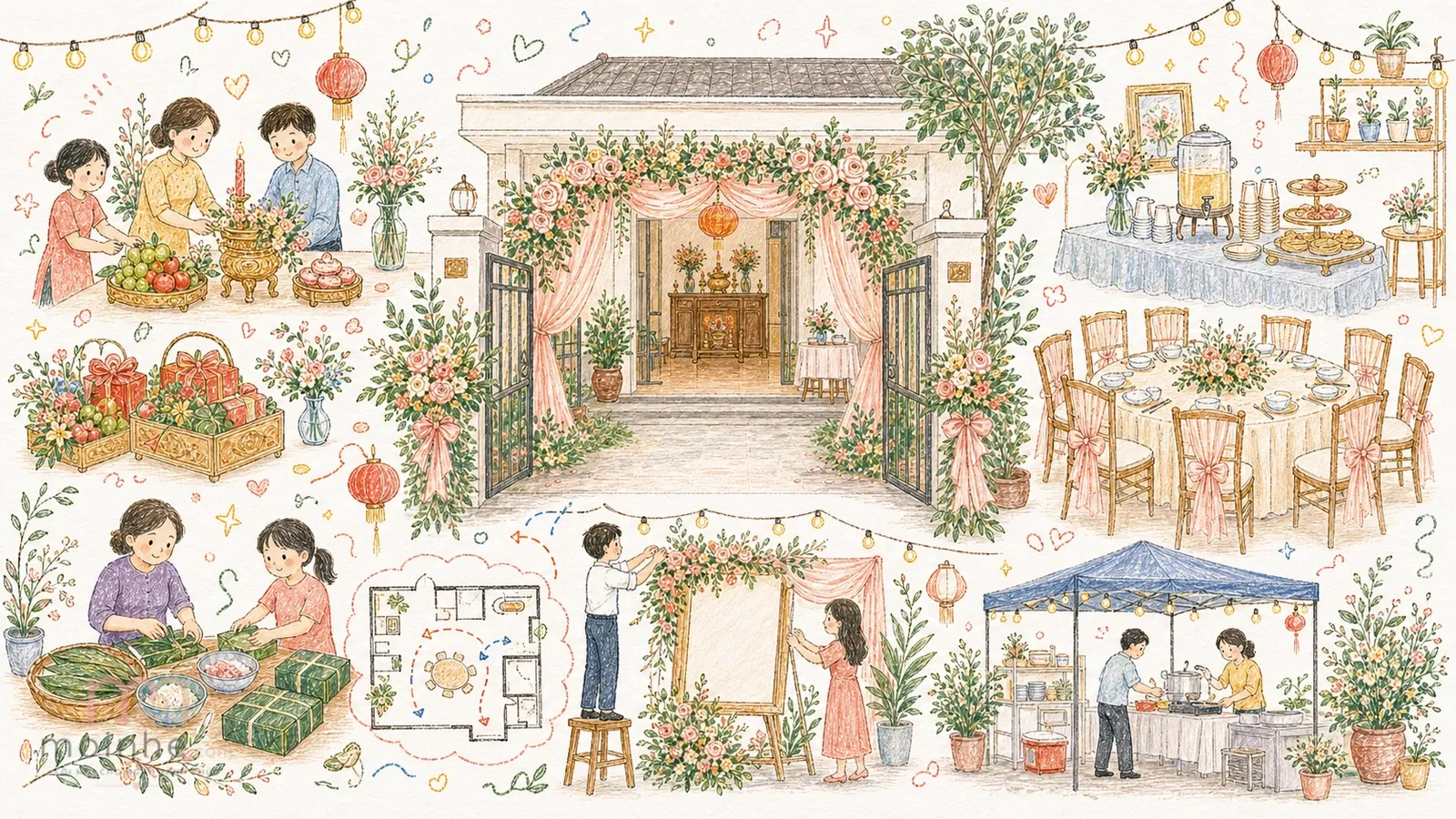 Kinh nghiệm tổ chức cưới tại nhà: điều gì nên tính trước để đỡ mệt