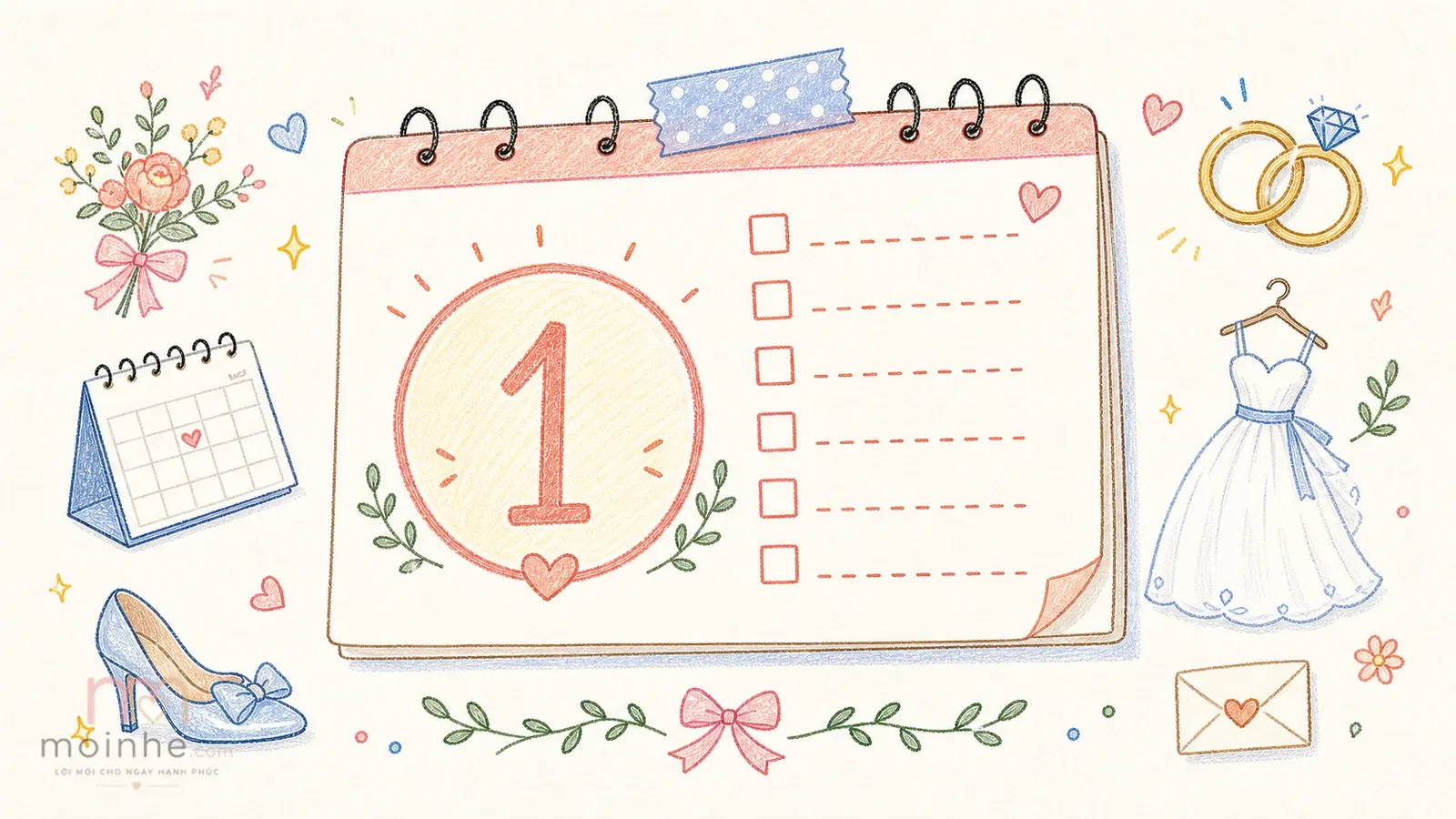 Checklist chuẩn bị cưới 1 tháng: siết lại những gì còn dang dở
