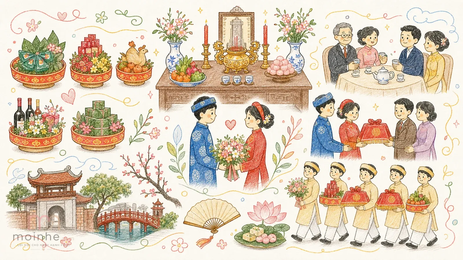 Phong tục cưới miền Bắc: những nét quen thuộc trong cưới hỏi truyền thống