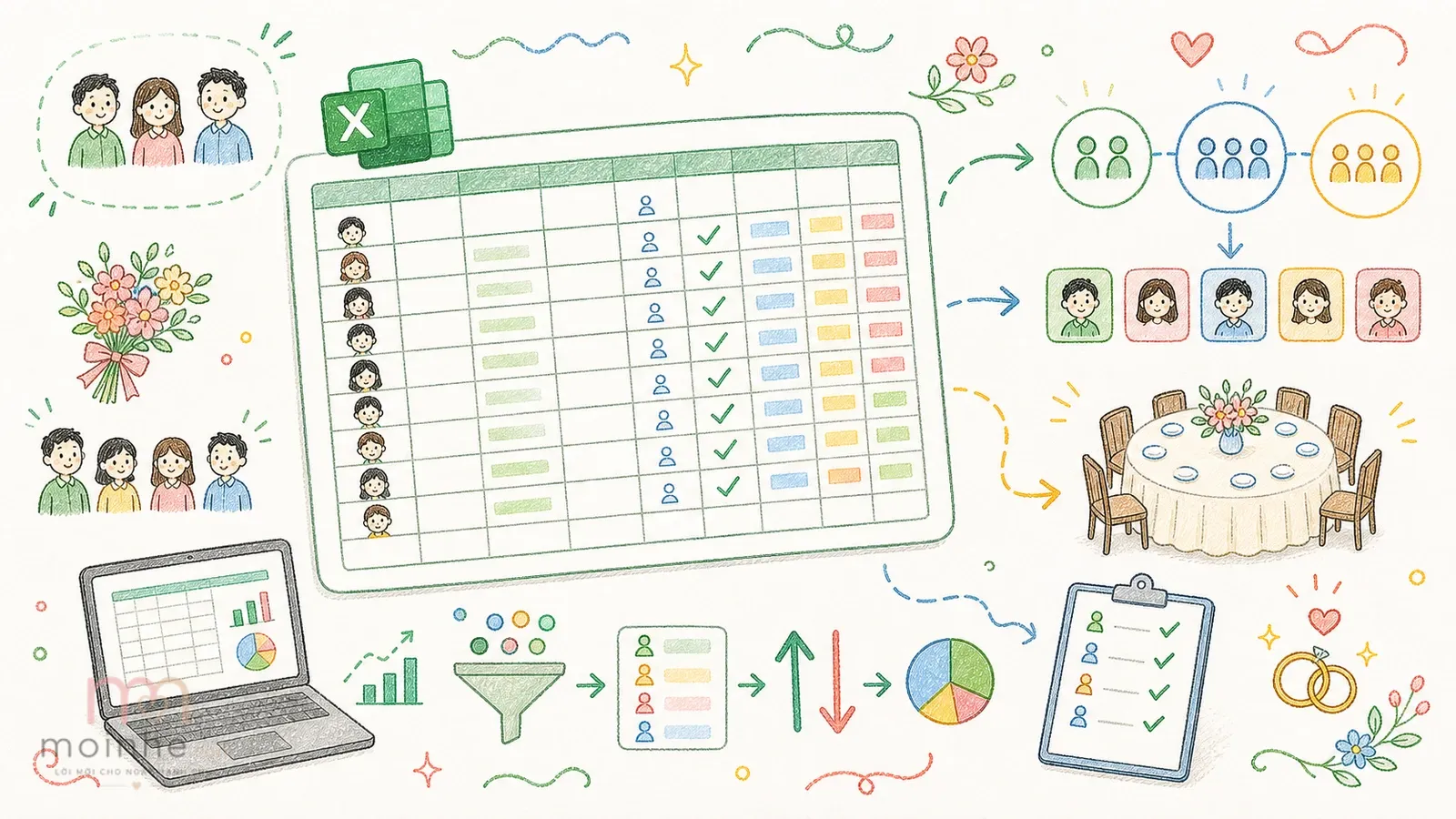 Quản lý khách mời bằng Excel: cách làm gọn cho người quen bảng tính